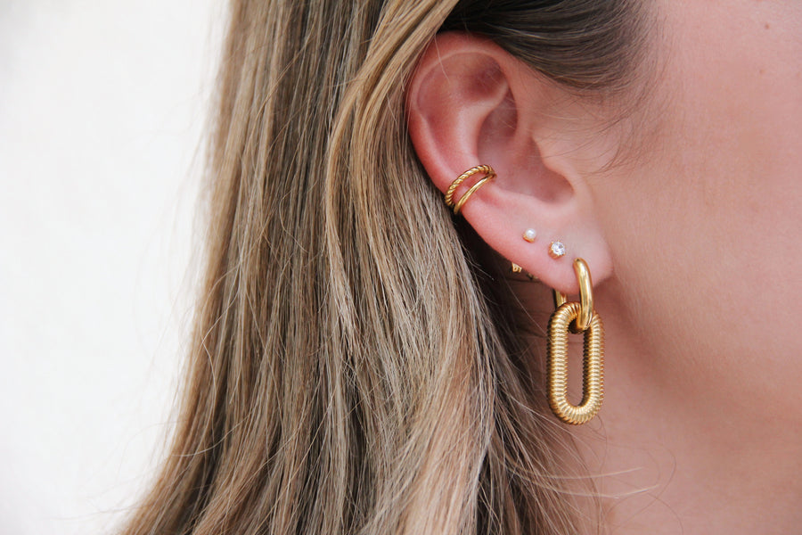 Chunky oval earrings