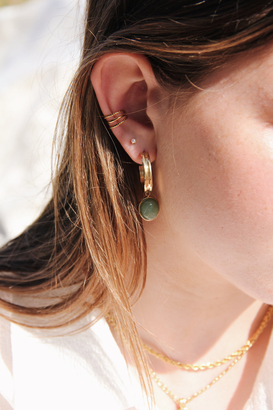 Vintage green earrings