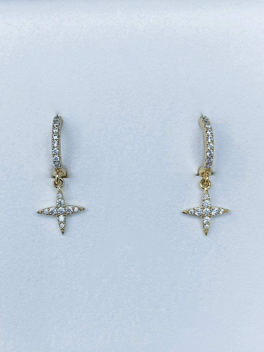 Crystal star earrings