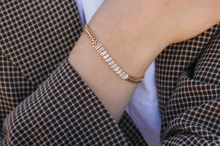 Crystal chain bracelet