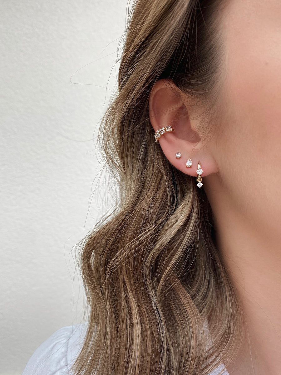 Simple diamond earrings