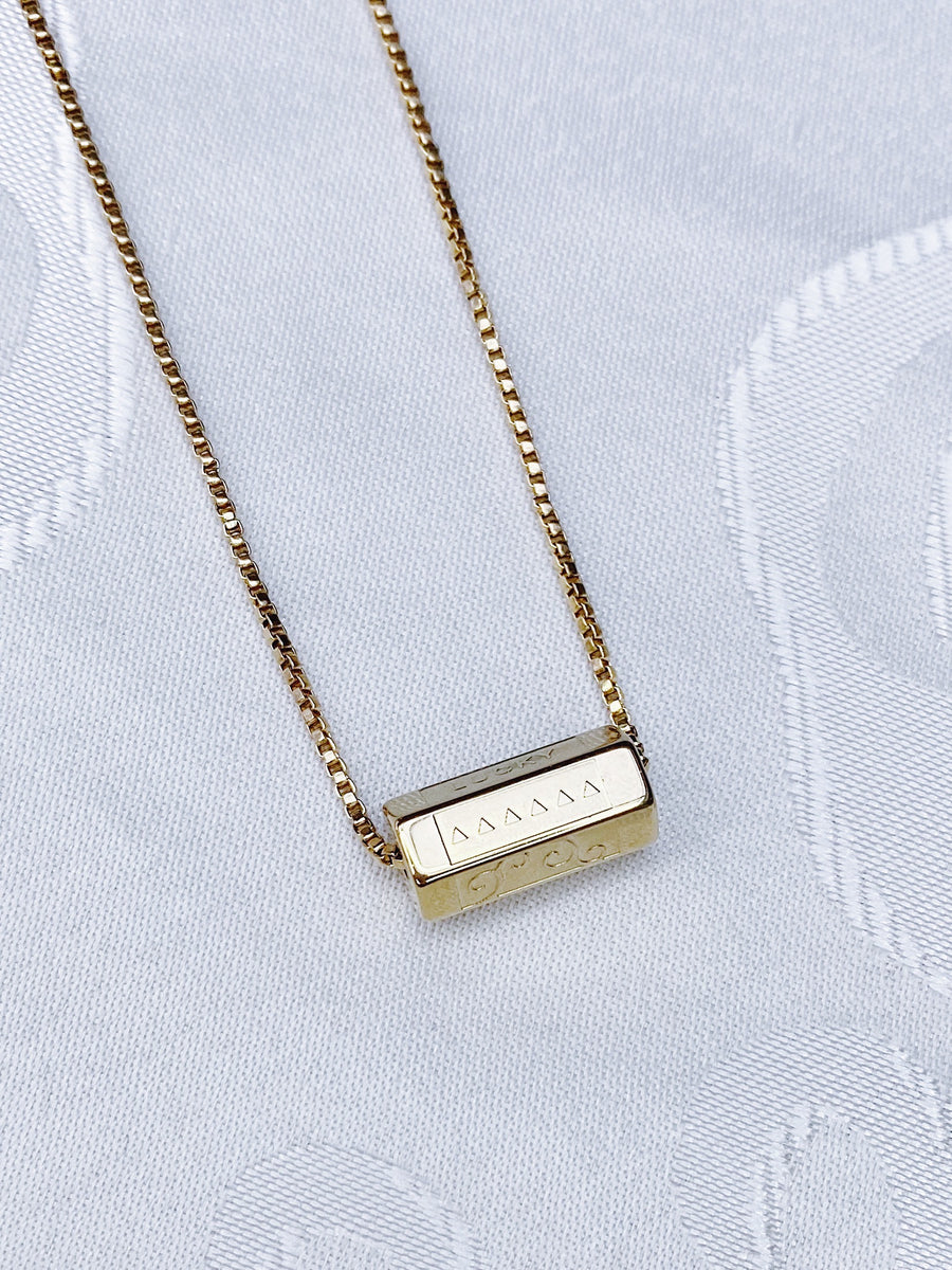 Lucky block necklace