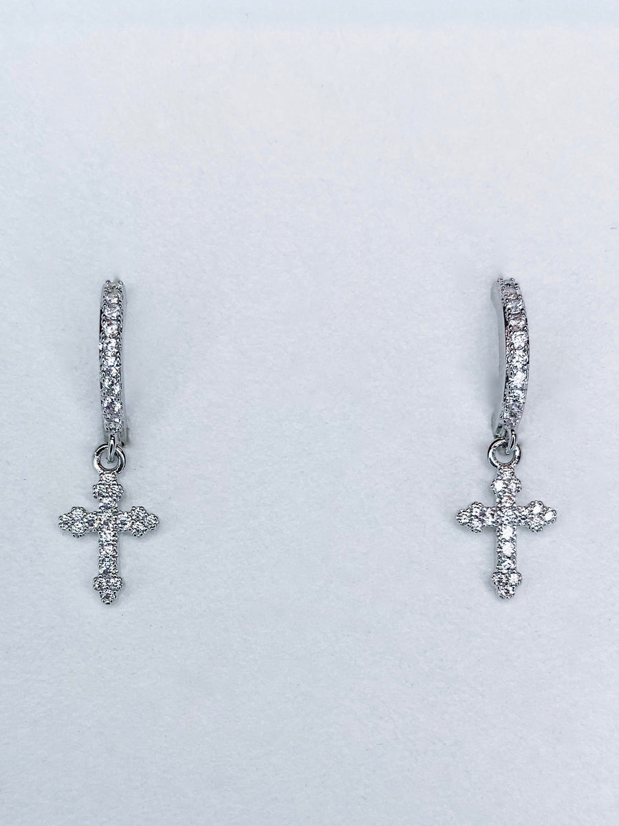 Elegant cross earrings