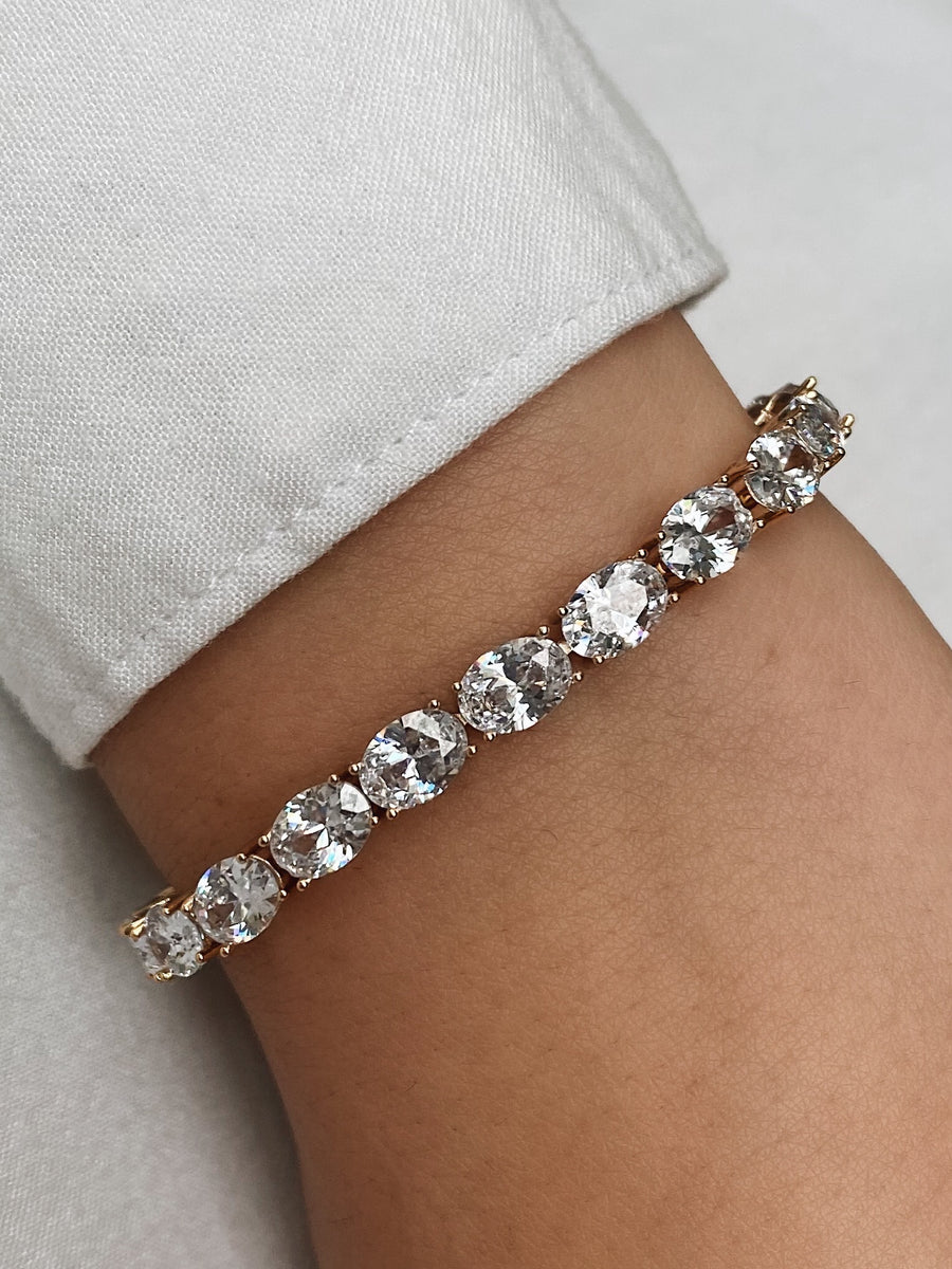 Crystal oval bracelet