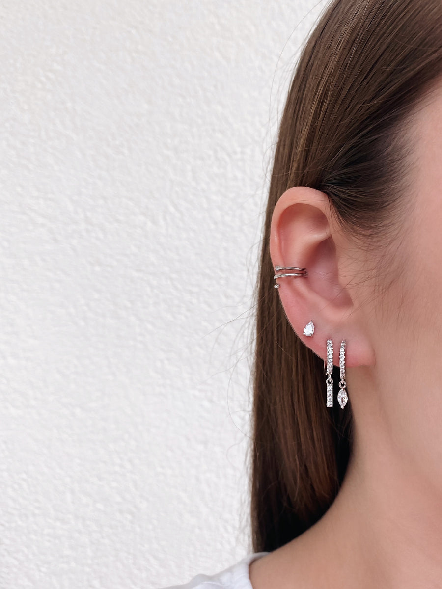 Sparkling diamond earrings