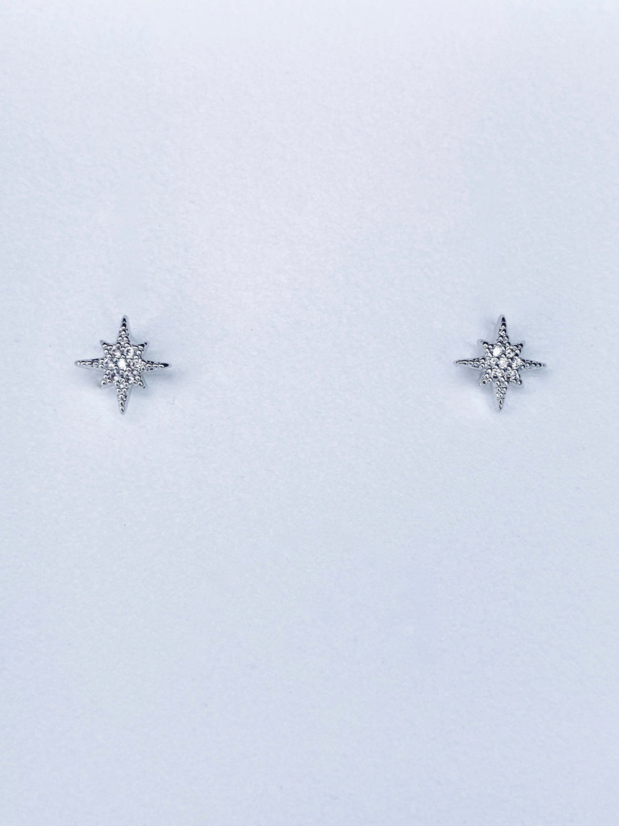 Mini sparkling star earrings