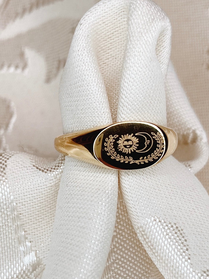 Sun and moon ring