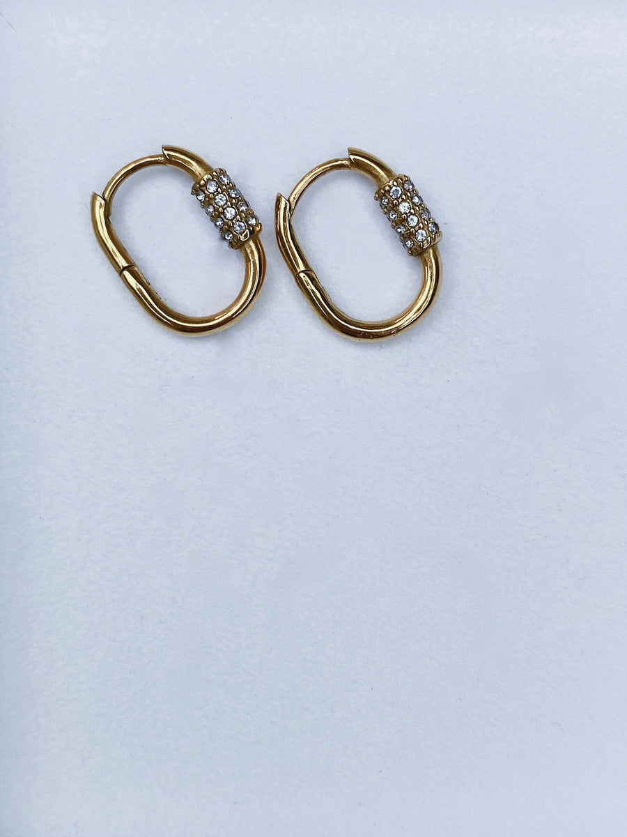 Chunky lock earrings