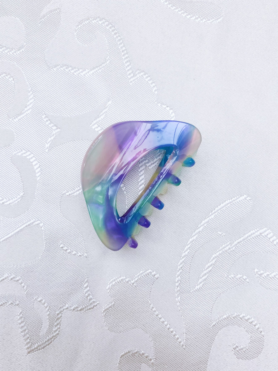 Blue purple neon hair claw