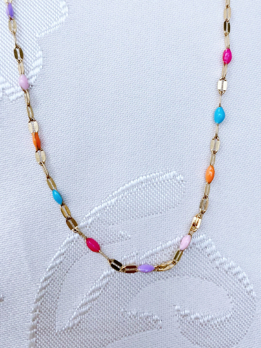 Color dots necklace