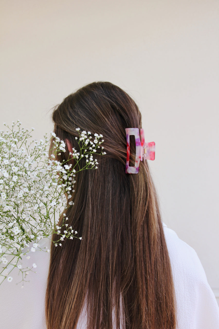 Multi pink hair claw