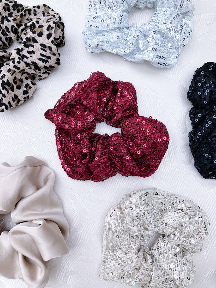 Scrunchie glitter white