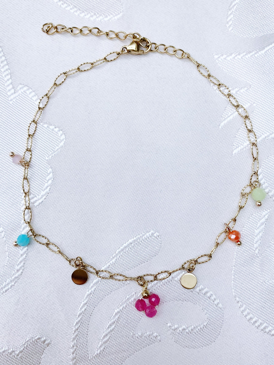 Color charm anklet