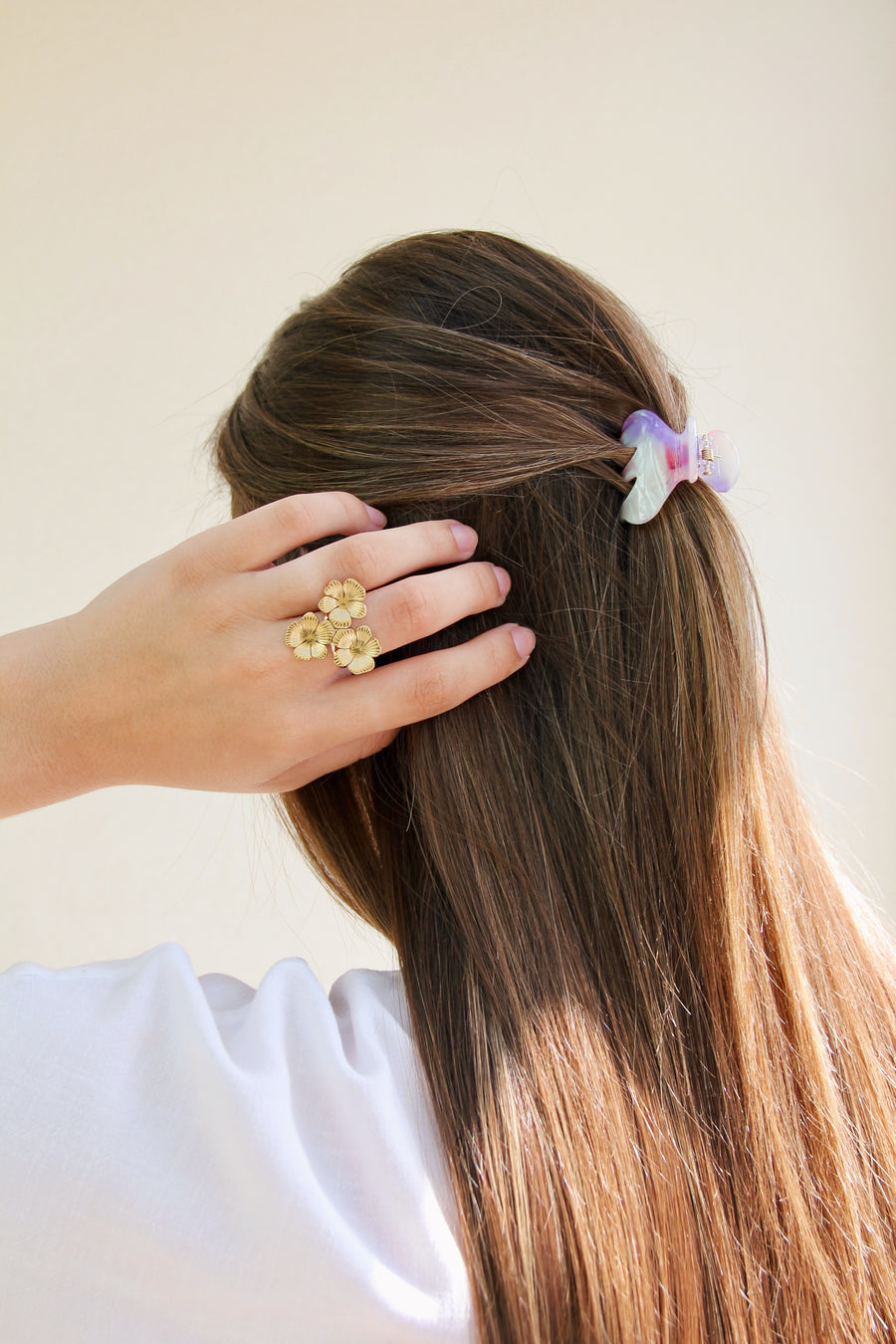 Flower blossom ring