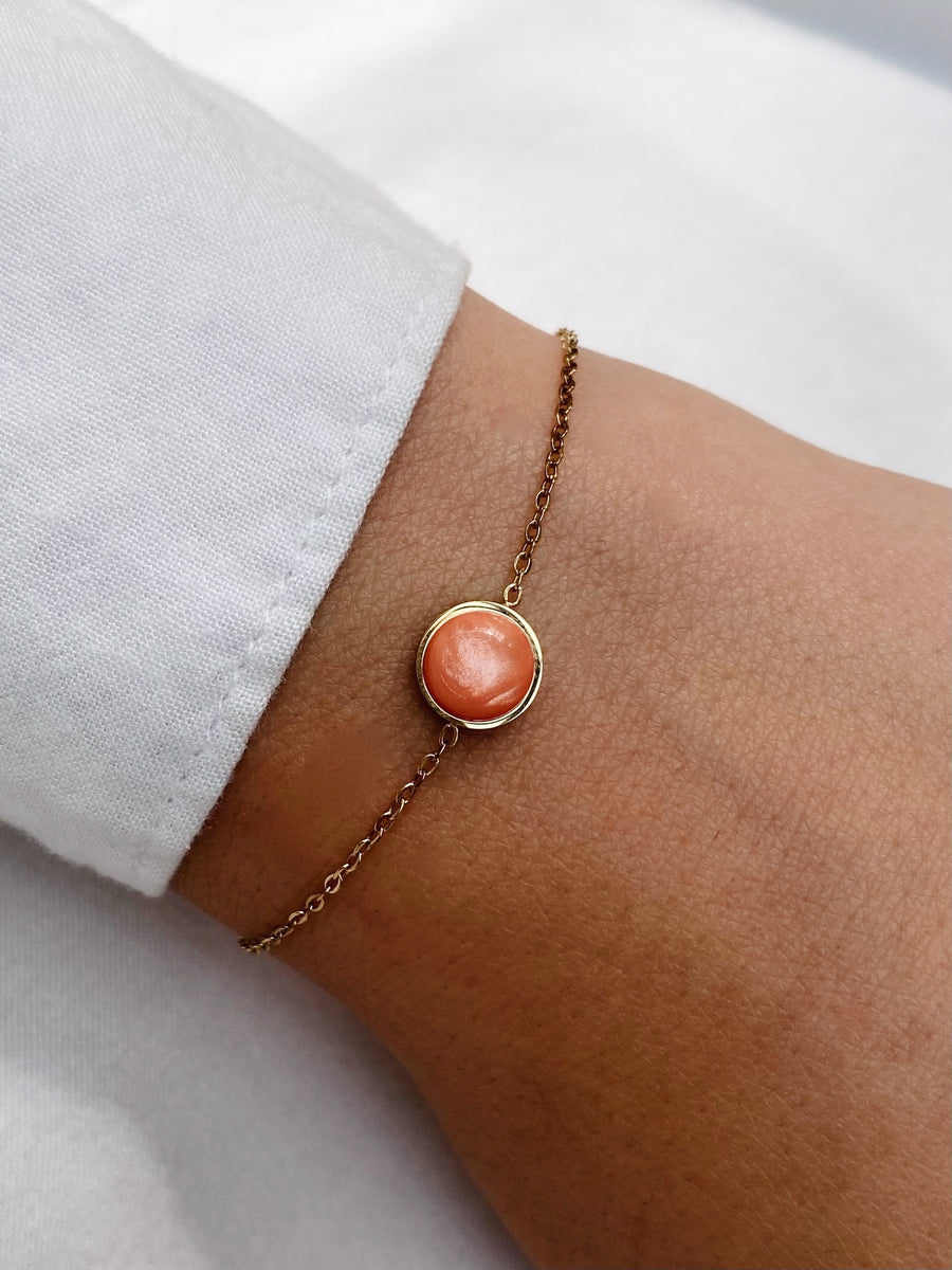 Mini round pink bracelet