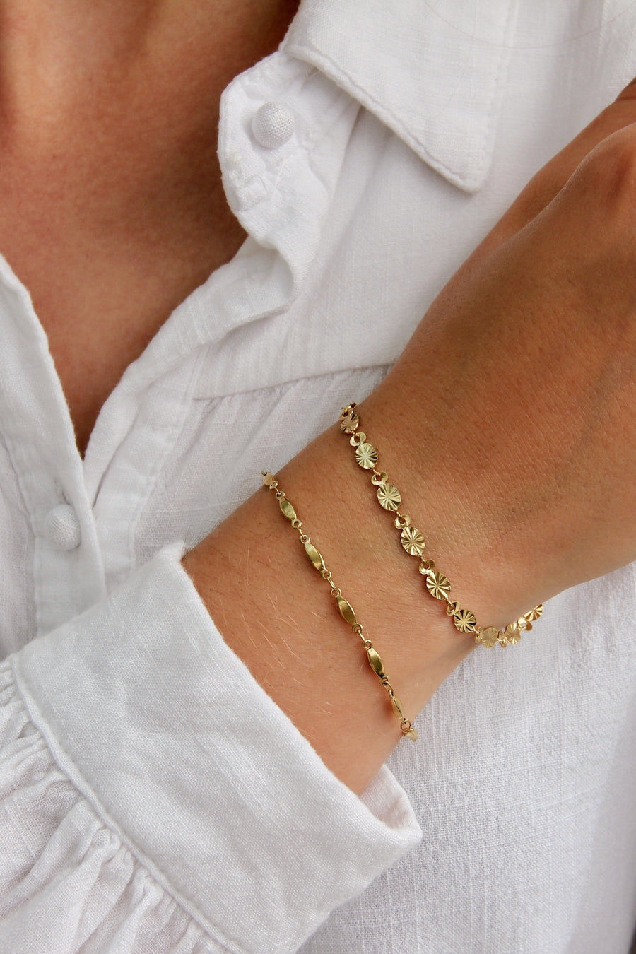 Golden wave bracelet