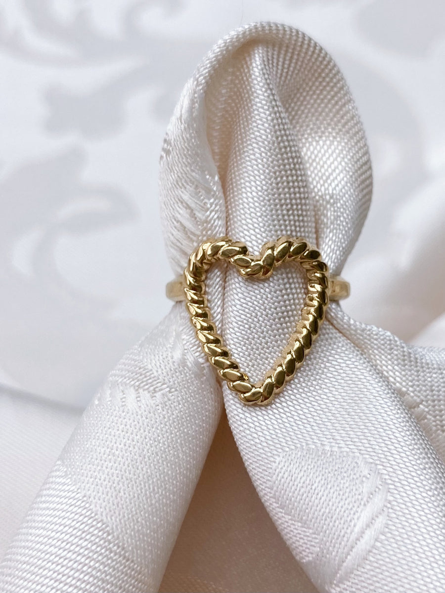 Wrapped heart ring