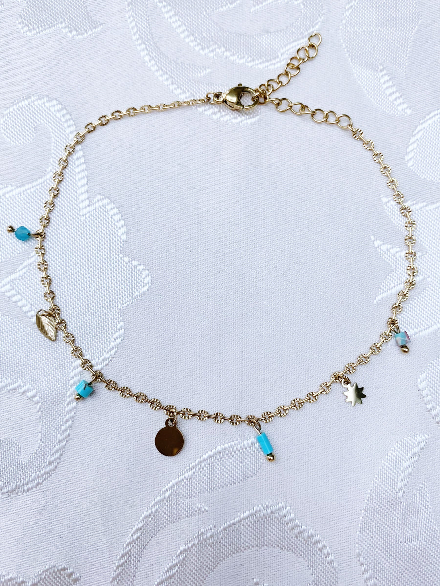 Sea blue anklet