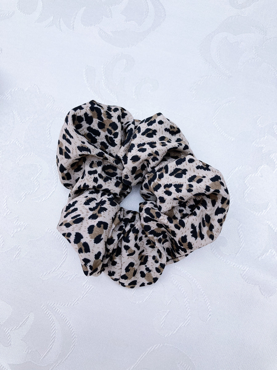 Scrunchie panther beige