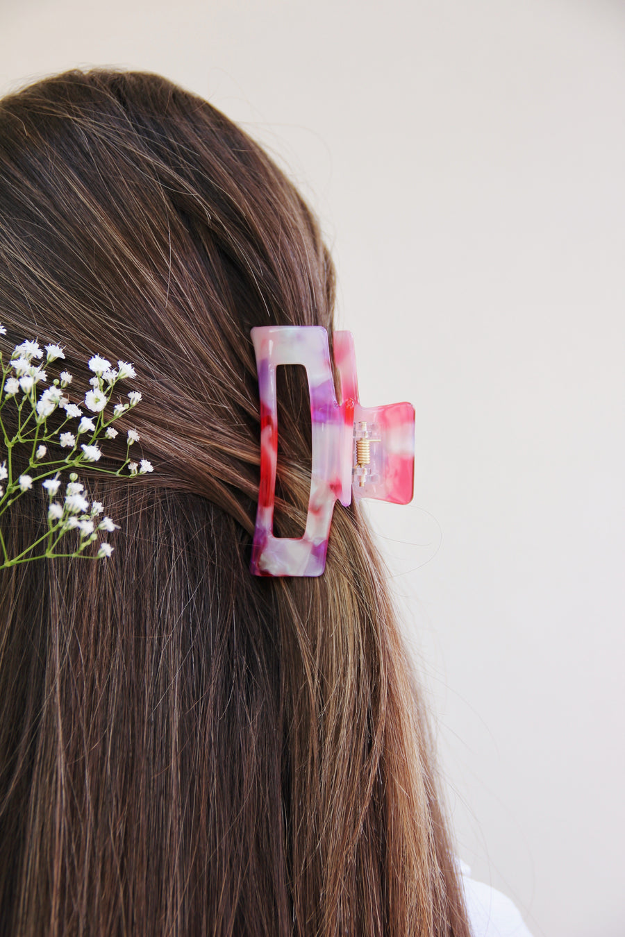 Multi pink hair claw