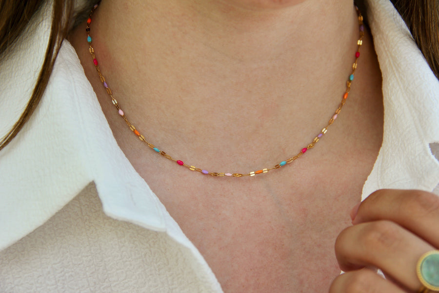 Color dots necklace