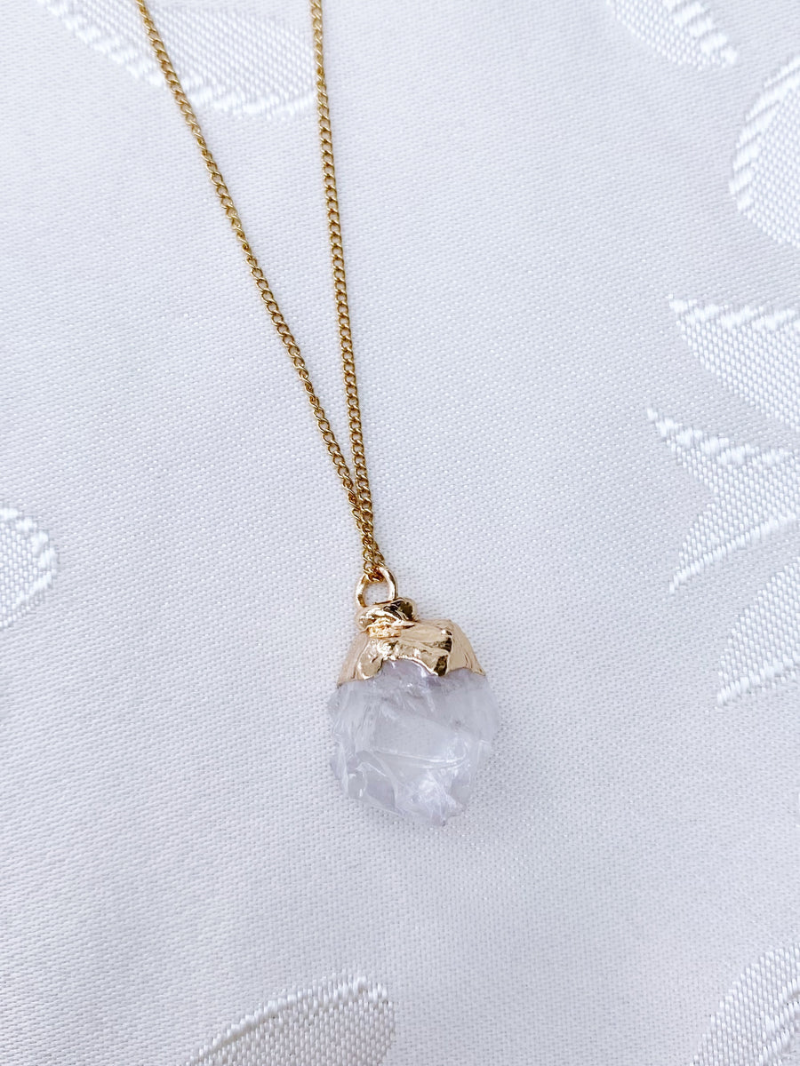 White gemstone necklace