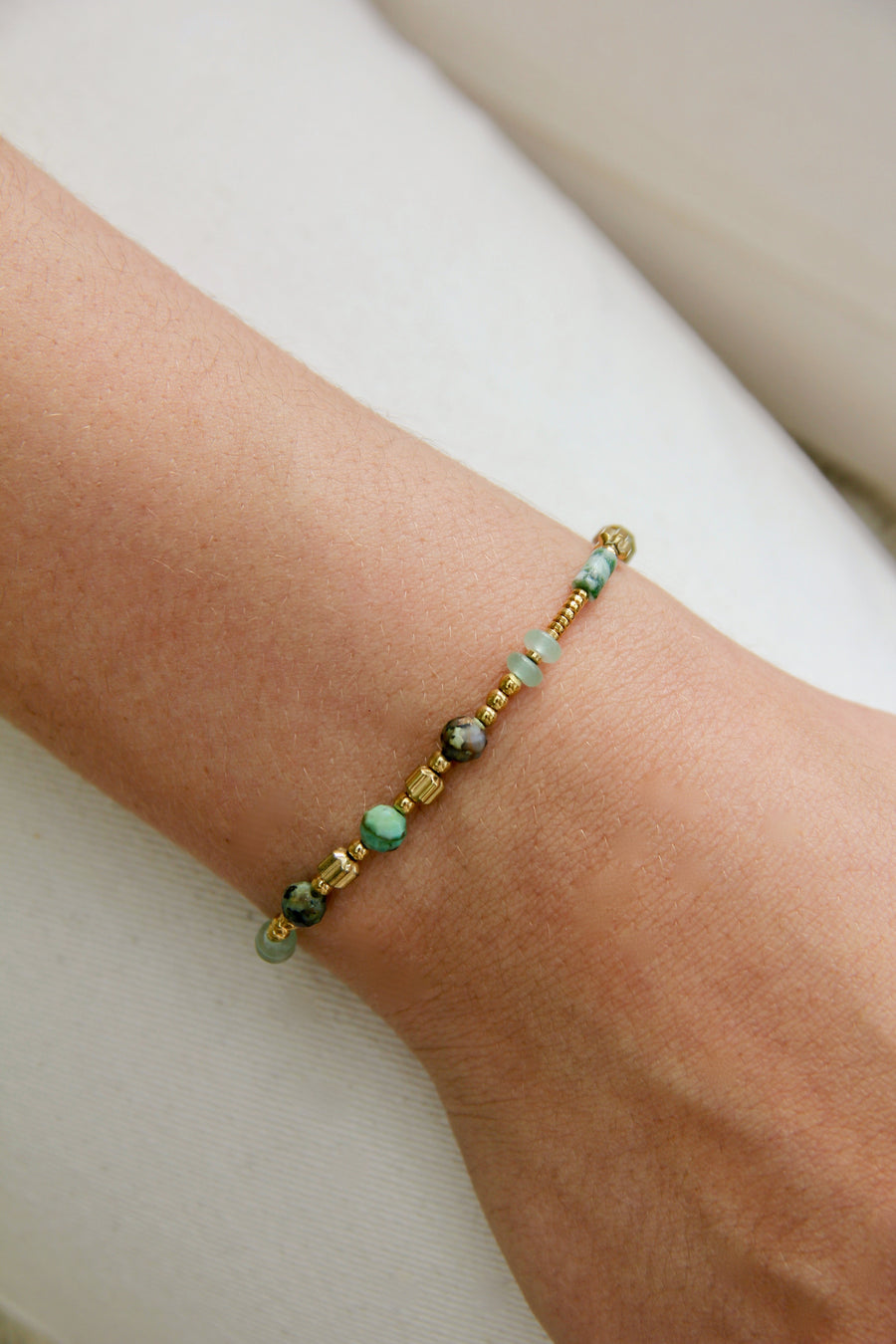 Green pearl bracelet