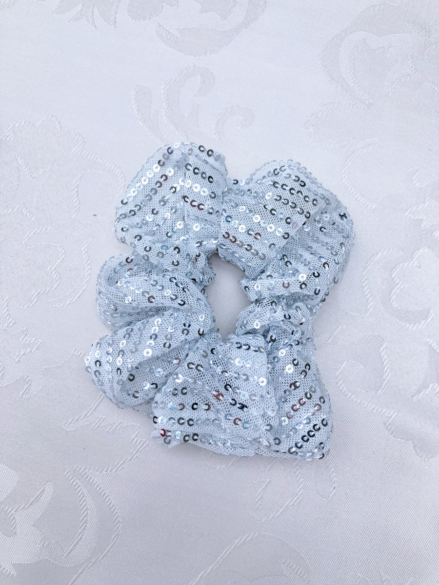 Scrunchie glitter white