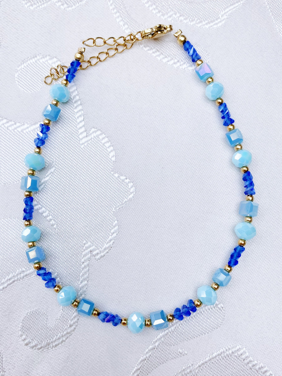 Blue pearl anklet