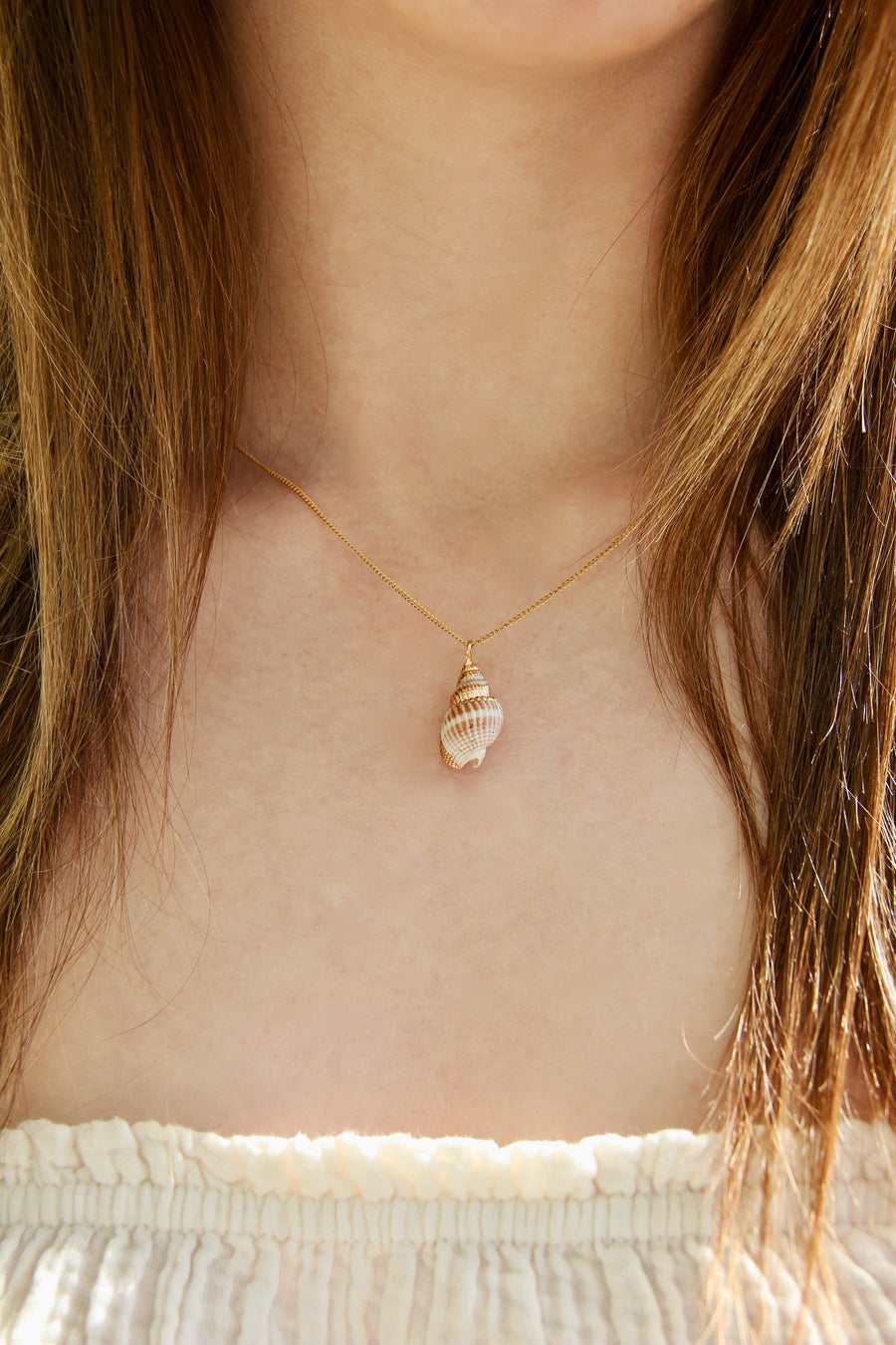 Rose summer shell necklace