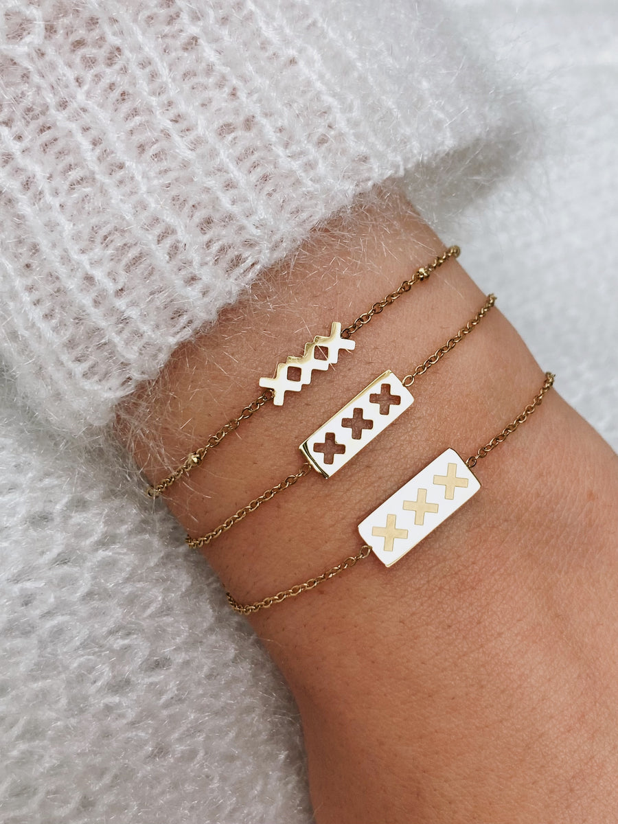 Forever connected cross bracelets