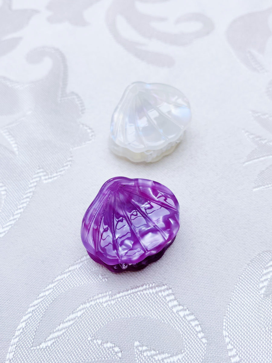 Mini purple shell hair claw