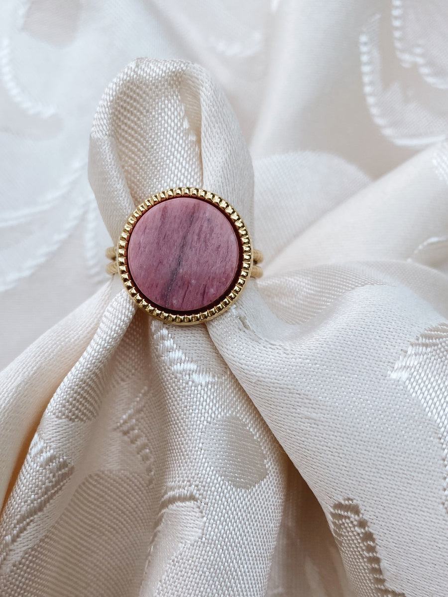 Pink marble ring