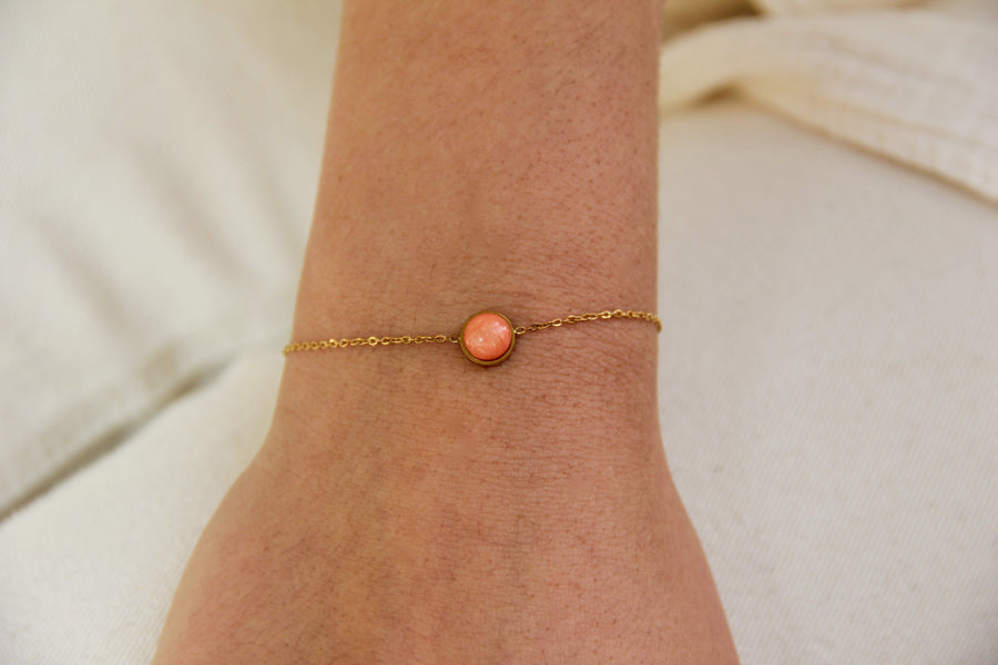 Mini round pink bracelet