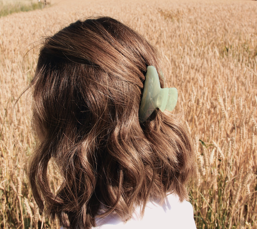 Mint green hair claw