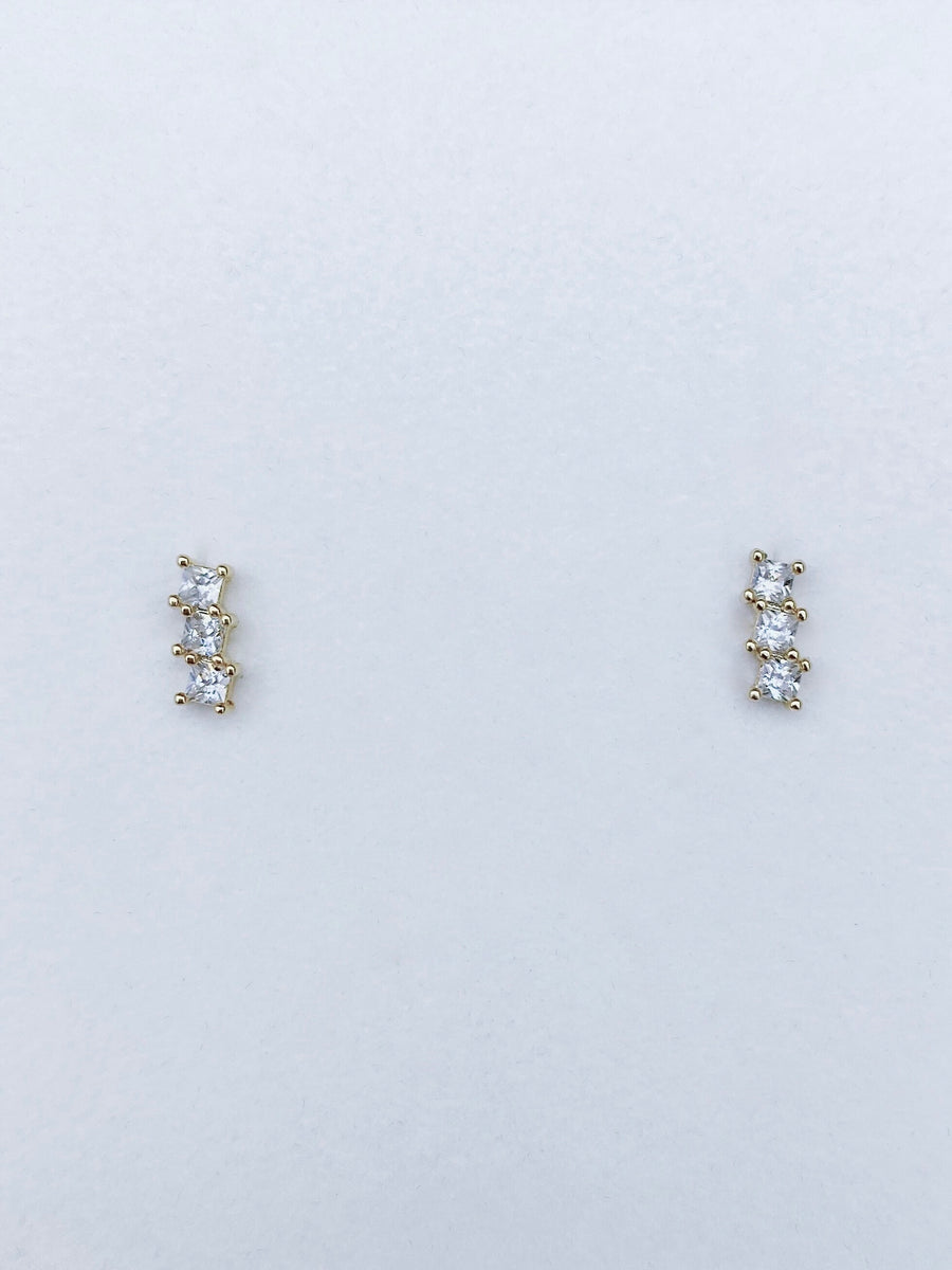 Diamond bar earrings