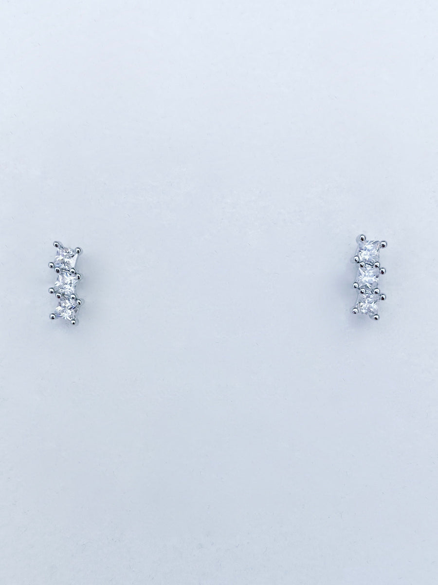 Diamond bar earrings