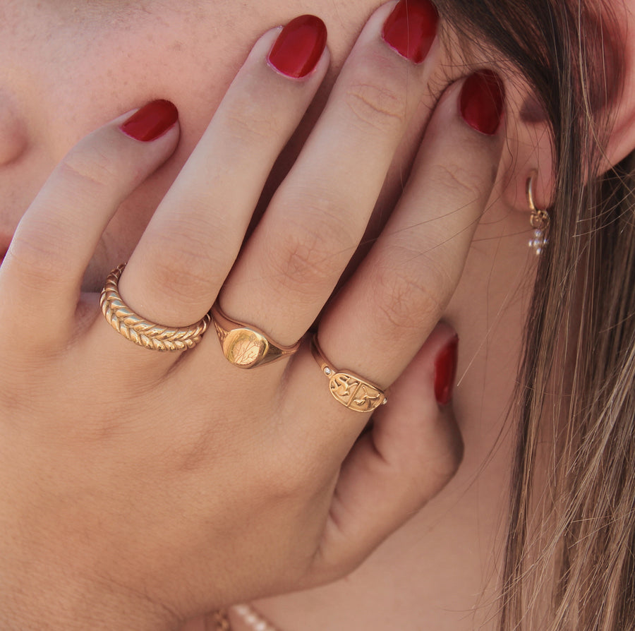 Vintage cave ring