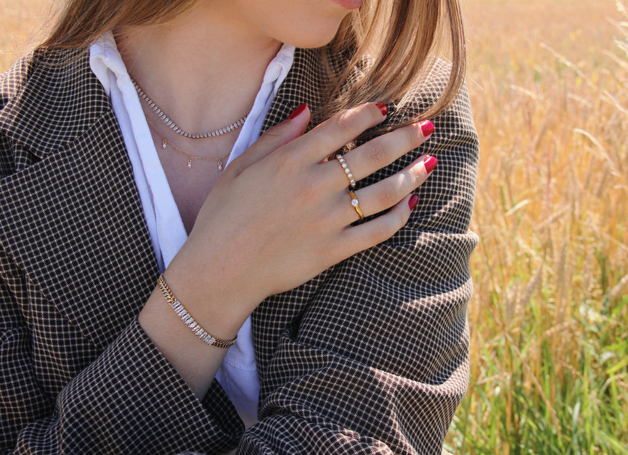 Crystal chain bracelet