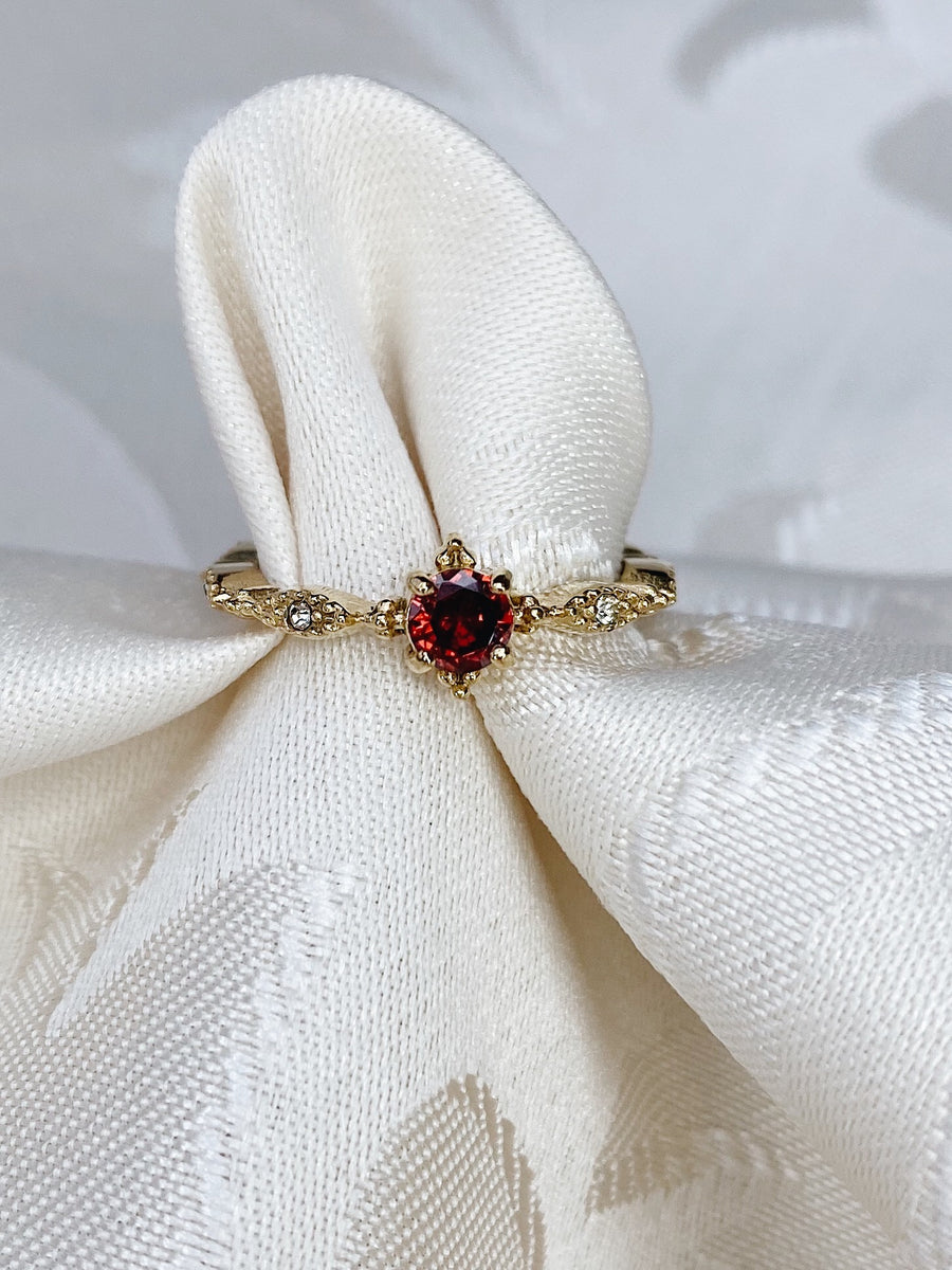 Red flower ring