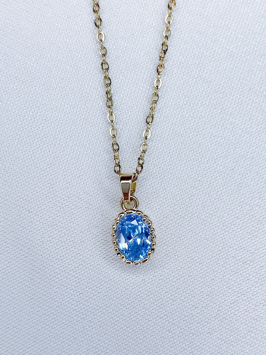 Crystal blue necklace