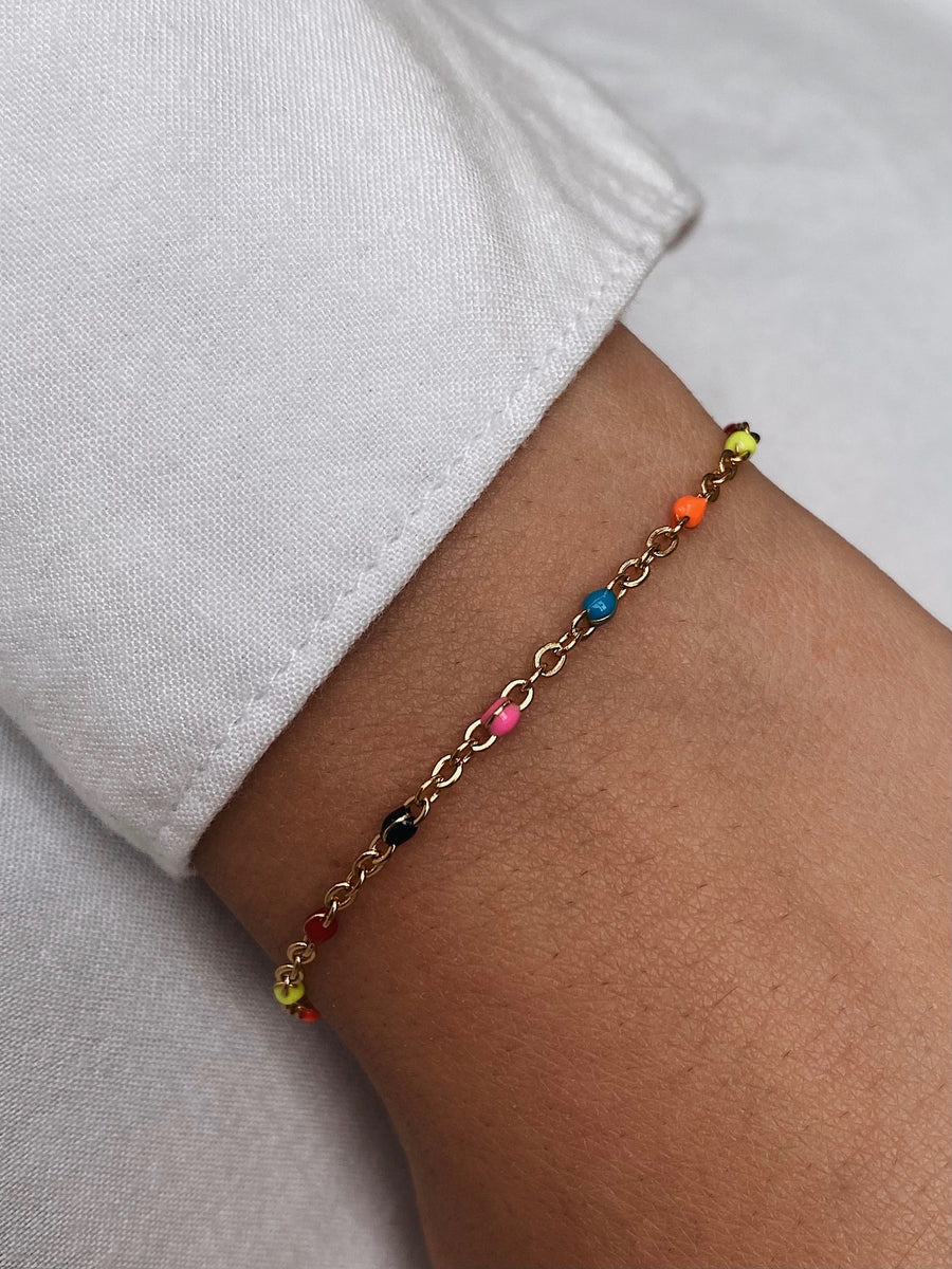 Rainbow drop bracelet