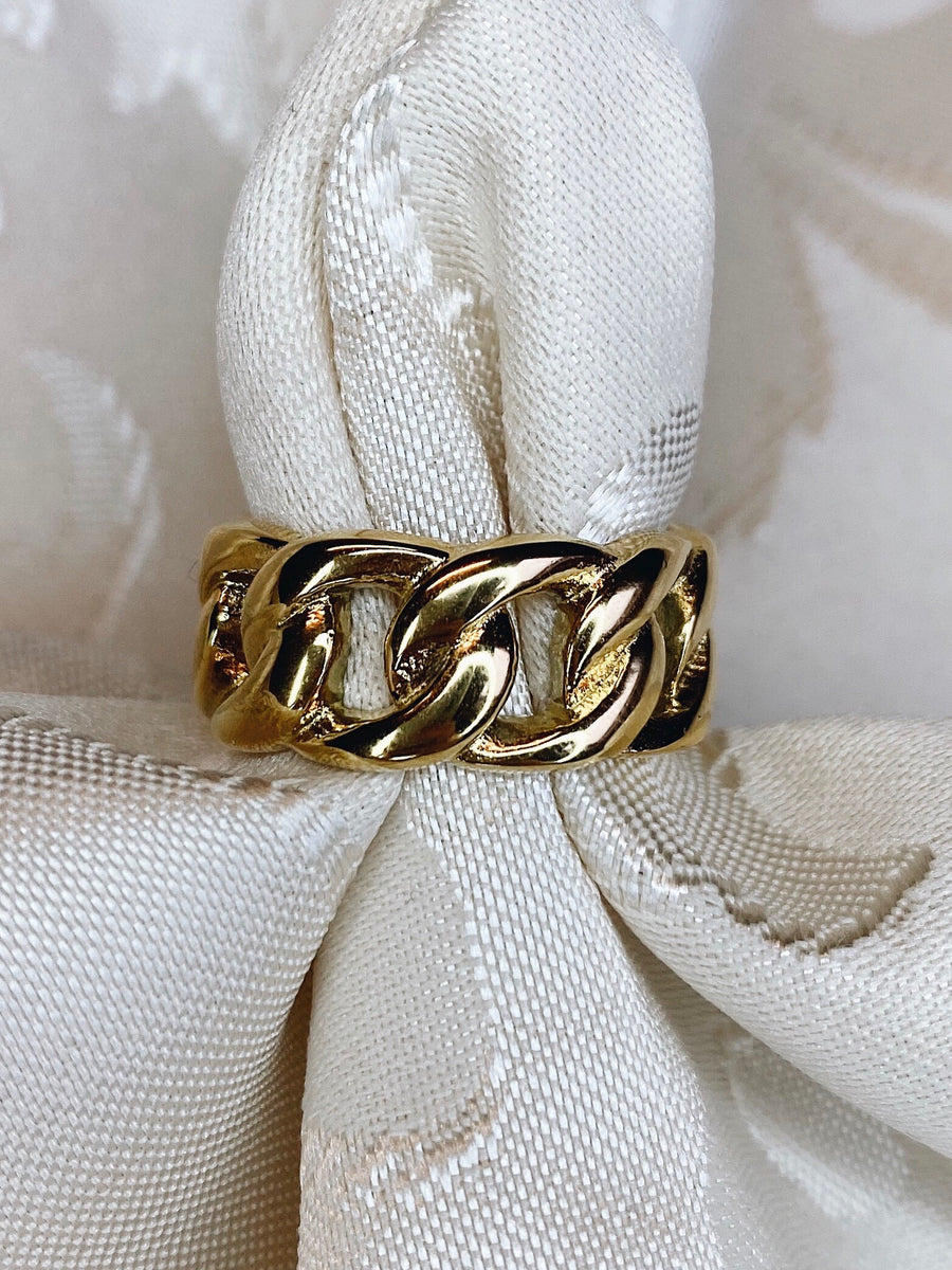 Vintage cuban link ring