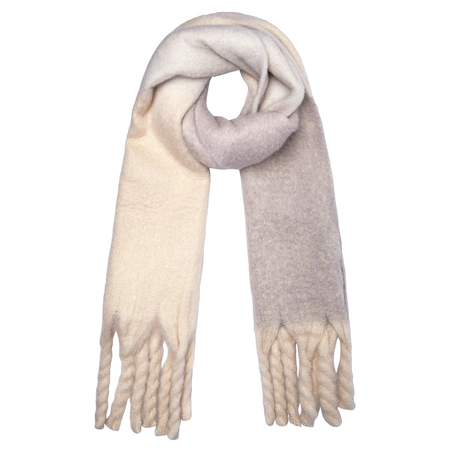 Beige grey scarf