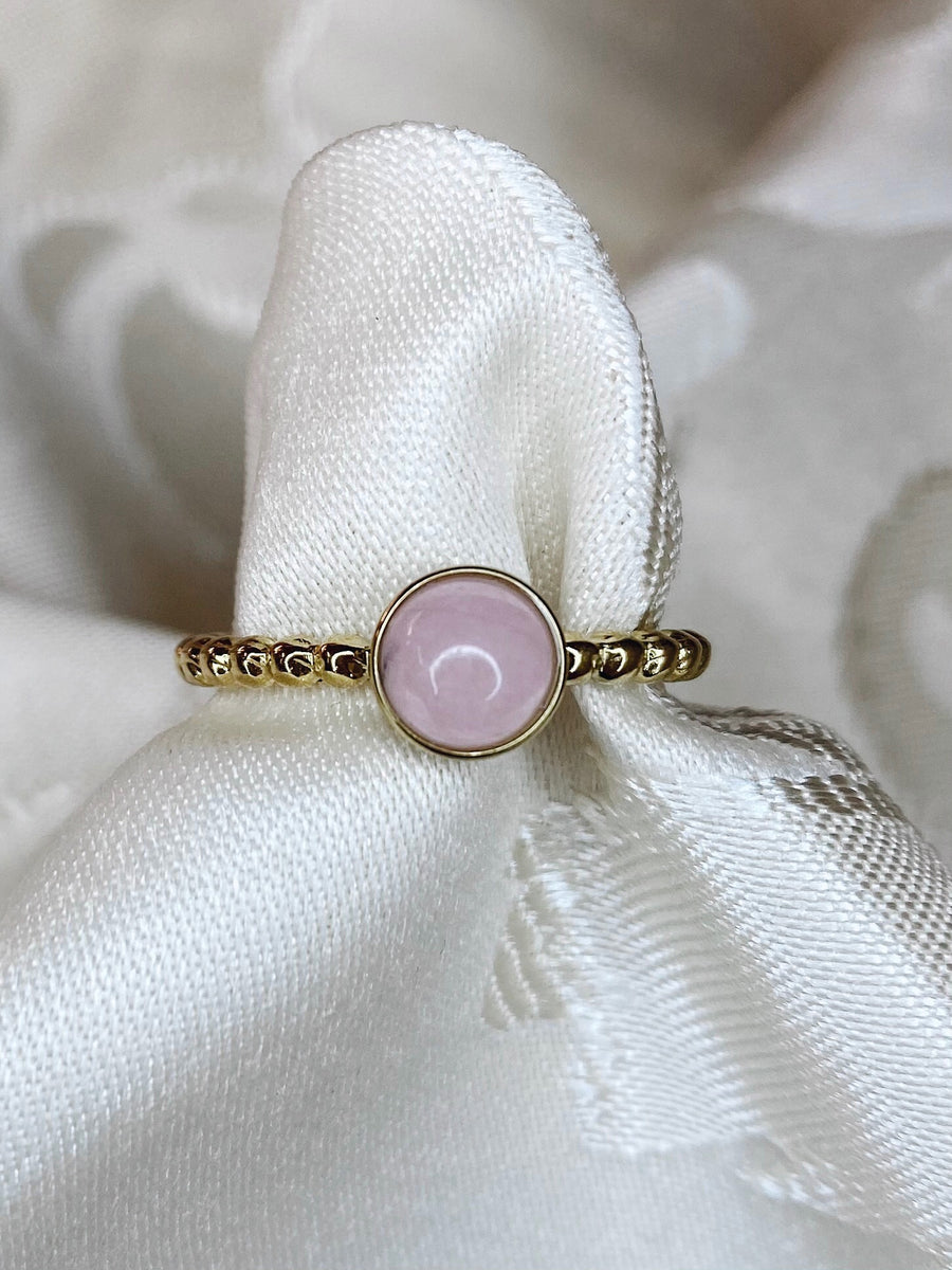 Pink mini dot ring