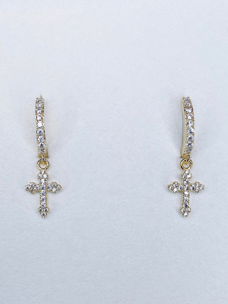 Elegant cross earrings