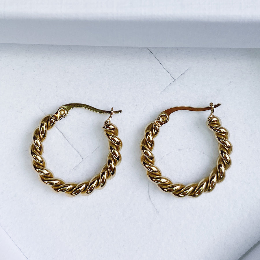 Twisted hoop earrings