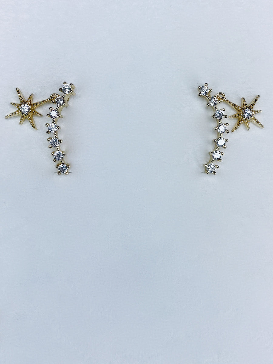 Crystal northstar earrings