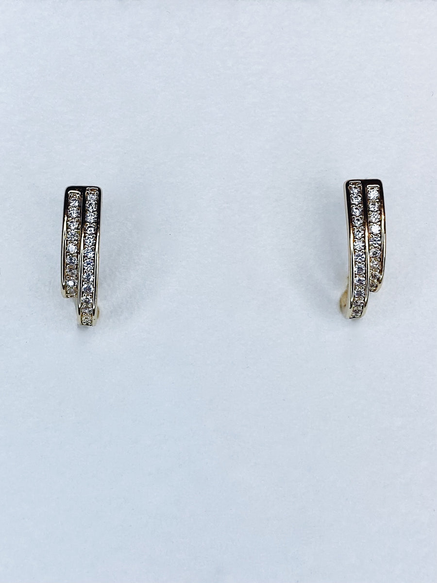 Crystal wavy earrings