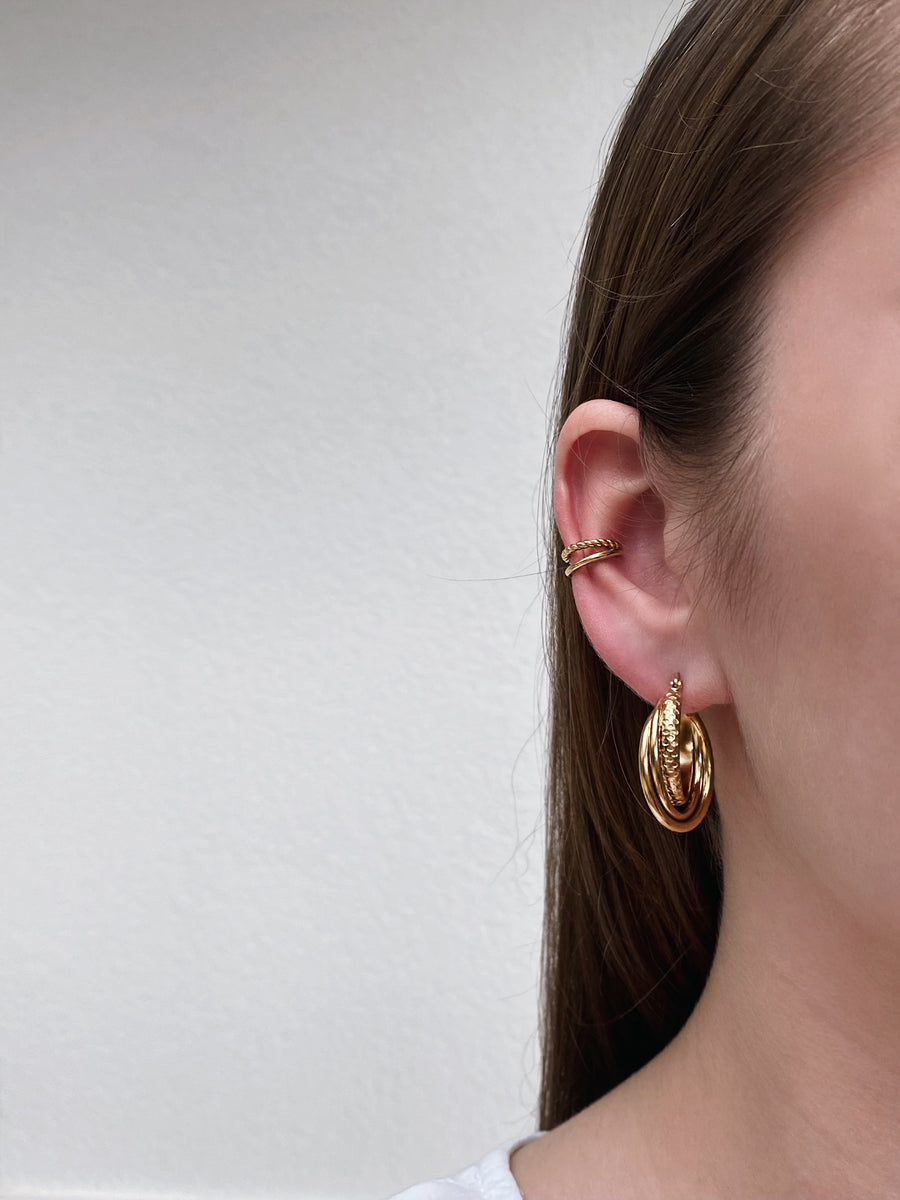 Modern hoop earrings